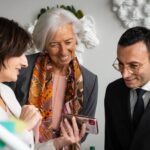 Christine Lagarde Instagram - I was happy to welcome Mike Josef, the Lord Mayor of the City of Frankfurt am Main, to our main building this afternoon. These meetings give us the opportunity to discuss our common priorities.