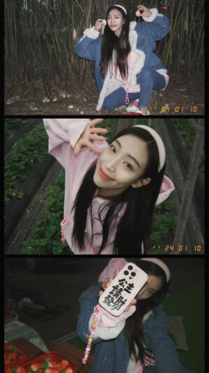 Christine Lo Instagram - 雖然不想承認
但是那天採的草莓確實比我甜
🍓