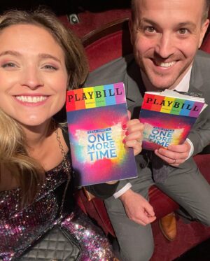 Christy Altomare Instagram - Last night was absolutely Magical! The crowd was ELECTRIC! I love @onemoretimebway so much! I’m so glad Chris got to see opening night! It was even more fun watching his face freak out at all the moments I did… he lost his voice from cheering …The entire cast SLAYS , the projections and choreo are mesmerizing , the story always makes me cry at the end, and It is just a blast to see all of your favorite princesses on stage at one time singing @britneyspears songs… all in all l, it was a great night I won’t soon forget ! Congratulations to everyone involved. @justinguarini @brigaheelan @thejennifersimard @tesssoltau @ryannreds