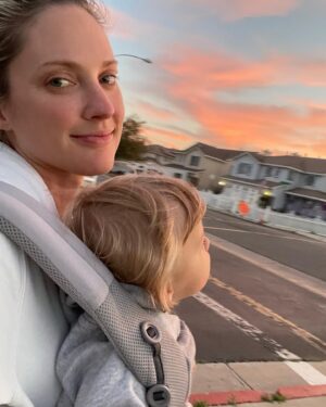 Ciara Hanna Instagram - Sunset walks with Bink 💙👩‍👦