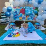 Ciara Hanna Instagram - Canyon Cruz Pino is a big ol silly 1 year old!!! 💙💙💙💙💙 I can’t believe it has been an entire year since this little guy has entered the world. He has changed so many life’s more than he’ll ever know. He says “dada” and “mama”, constantly laughing, has about 5 1/2 teeth, and he just started clapping(my personal favorite) . We love you so much Binky 🥺 Can’t believe you’re one!!!!! 💙💙💙 Now time to celebrate… Blues Clues style