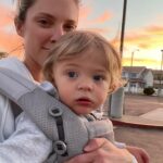 Ciara Hanna Instagram – Sunset walks with Bink 💙👩‍👦