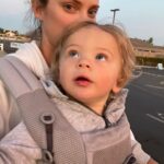 Ciara Hanna Instagram – Sunset walks with Bink 💙👩‍👦