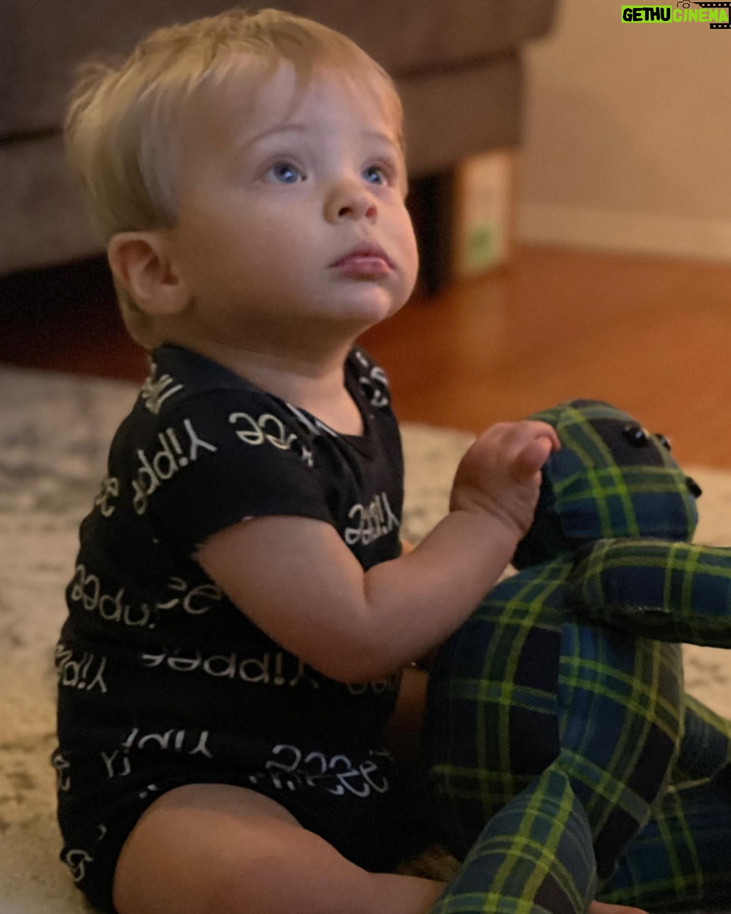 Ciara Hanna - 4.6K Likes - 9 MONTHS IN AND NOW 9 MONTHS OUT 👊🏻!!!
Happy 9 months to our little Canyon Cruz.
He has 2 bottom teeth now, saying mamamamama and dadadada but has no idea what they mean hahah.
OUR LITTLE MONKEY IS SUPER ACTIVE AND NEVER STOPS MOVING 🏃🏼.
Stubborn, curious and looooooooooves Blues Clues more than anything.
I love you binky tink 💙