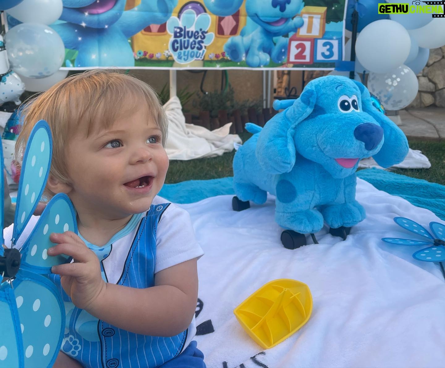 Ciara Hanna - 4.1K Likes - Canyon Cruz Pino is a big ol silly 1 year old!!! 💙💙💙💙💙
I can’t believe it has been an entire year since this little guy has entered the world. He has changed so many life’s more than he’ll ever know.
He says “dada” and “mama”, constantly laughing, has about 5 1/2 teeth, and he just started clapping(my personal favorite) .
We love you so much Binky 🥺
Can’t believe you’re one!!!!!
💙💙💙
Now time to celebrate… Blues Clues style