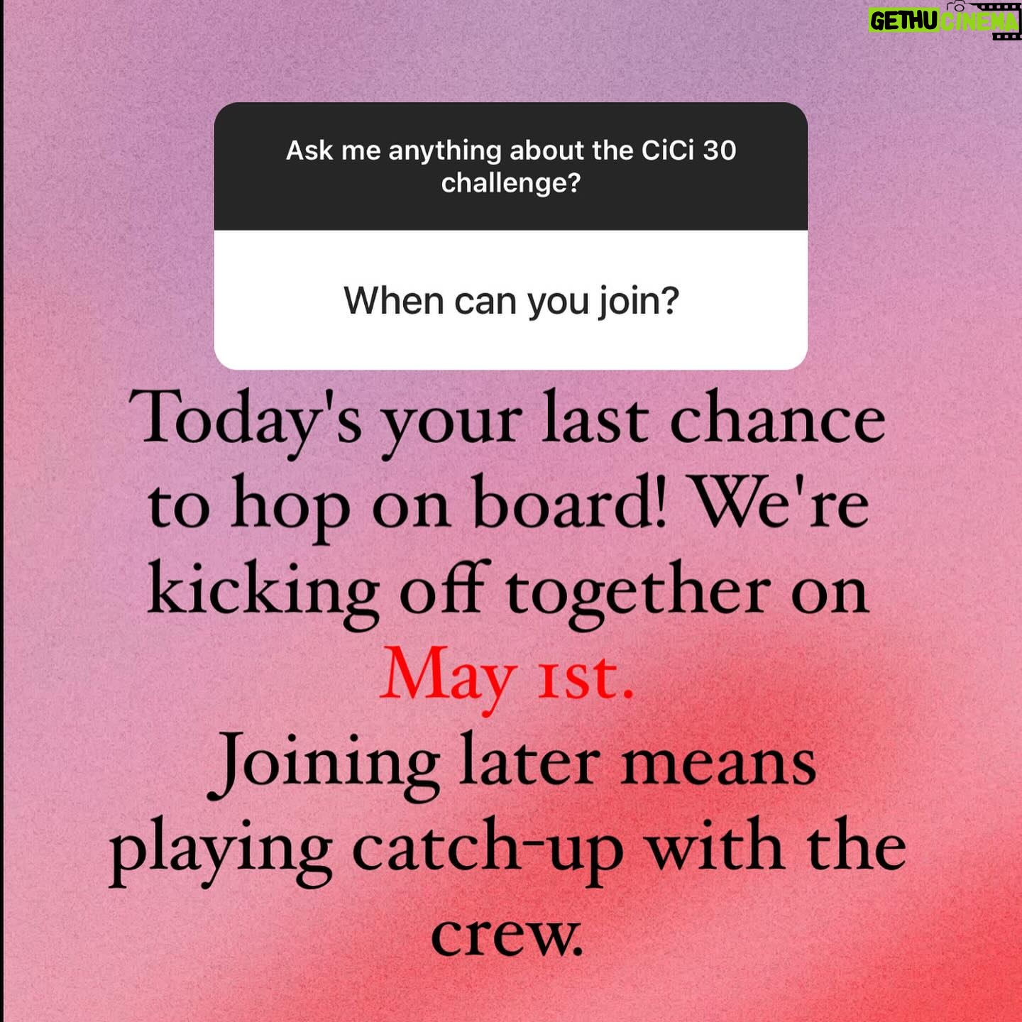 Cici Coleman Instagram - What is the CICI 30 Challenge? 💫💫