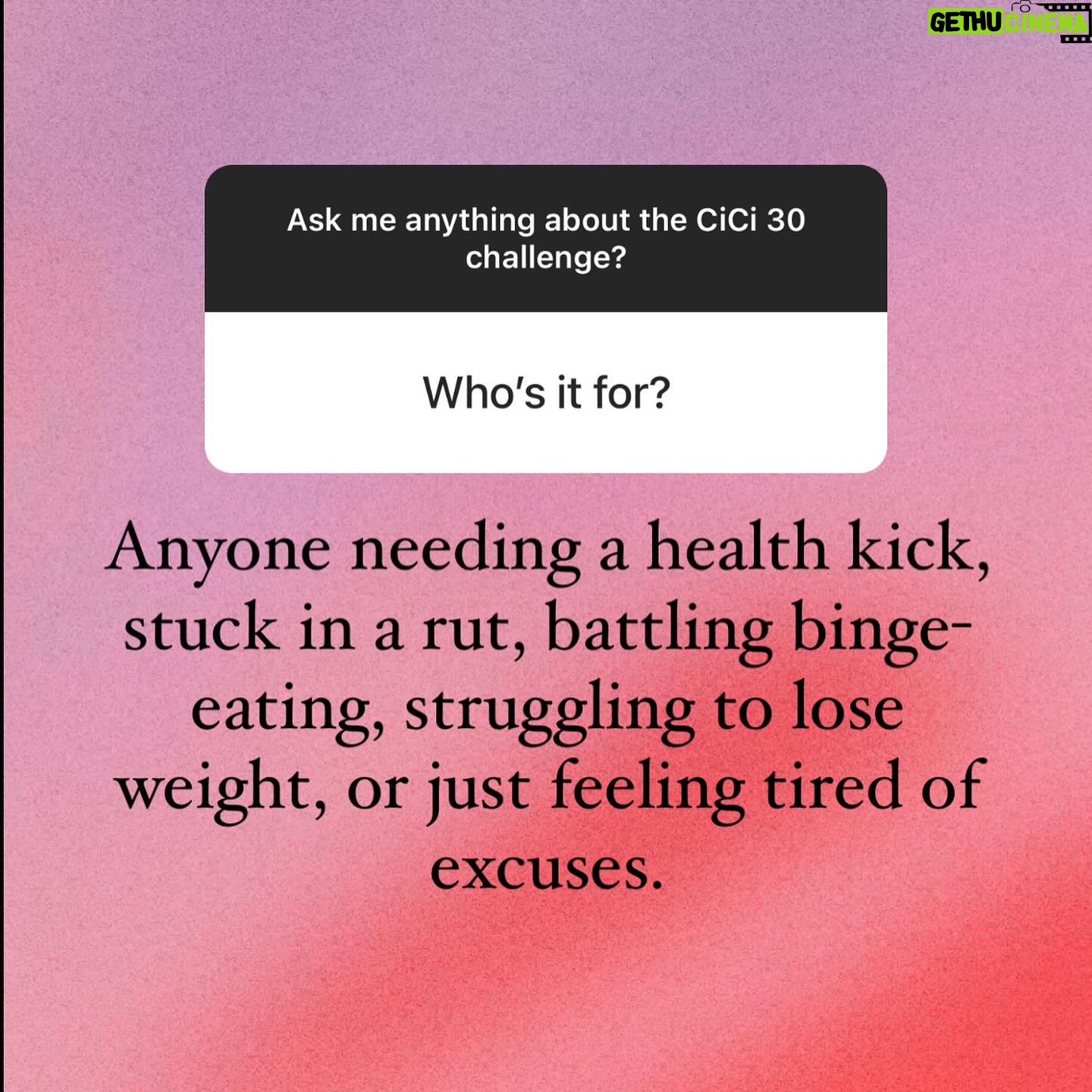 Cici Coleman Instagram - What is the CICI 30 Challenge? 💫💫
