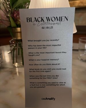 Cisely Saldaña Instagram - What a beautiful evening surrounded by admirable kick 🍑 women in our industry!
Thank you @creativeartistsagency for getting us all in one room to celebrate all of our wins!!
#CAAamplify #BlackWomenInEntertainment #BlackHistoryMonth