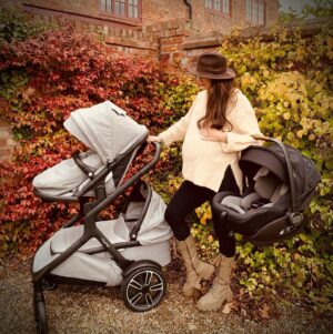 Claire Cooper Instagram - In a few weeks 🍂🤍🍂 our little fall baby will be with us - & wow this baby is BIGGER & I’m most certainly feeling the difference, so I roped my amazing mum into helping me road test @nuna_uk Demi grow & Arra Next Car Seat! & grab a few pics since the hubby is still in Ireland filming 🍂

Bcos we will have two ‘littles’ Ocean & soon to be baby we needed something super practical - I can’t tell you how many I have tested in shops, I guess there’s always gonna be a compromise but every family has different needs - the key points for us:

1. Ocean likes to walk but also needs a space to rest & snooze so this gives him & us two options (up high) or below.

2. Arra Next Car Seat is one of the most innovative designs out there - it can be positioned into a comfortable recline for baby both on the buggy & in the car - plus a great canopy - it’s amazing quality! 

3. The dream shade, so this was actually a biggie for me simply Bcos I used to walk the streets of Dublin in lockdown sometimes wrestling with a clip on shade In the wind 🤦🏻‍♀️ - No wrestling with Nuna it’s built in & also protects baby in summer 🙌 GAME CHANGER!

4. I’m also a fan of Nuna they are renowned for quality & style so to partner with them was a pinch me moment because I am a genuine fan of their creations 🙏 thank you  Marcelle @mumandme_app for kindly introducing us 🍂

Honestly I’m so excited but holding out for @scandalous_13 to get home 🍂

Thank you @nuna_uk @mumandme_app more pics to follow when baby arrives & the chaos! 

#nuna #nunaarranext #demigrow #mumandmeapp #buggy #doublebuggy #buggylife #stroller #strollers #nunastroller #gifted