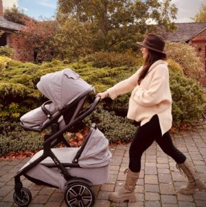 Claire Cooper Instagram - In a few weeks 🍂🤍🍂 our little fall baby will be with us - & wow this baby is BIGGER & I’m most certainly feeling the difference, so I roped my amazing mum into helping me road test @nuna_uk Demi grow & Arra Next Car Seat! & grab a few pics since the hubby is still in Ireland filming 🍂

Bcos we will have two ‘littles’ Ocean & soon to be baby we needed something super practical - I can’t tell you how many I have tested in shops, I guess there’s always gonna be a compromise but every family has different needs - the key points for us:

1. Ocean likes to walk but also needs a space to rest & snooze so this gives him & us two options (up high) or below.

2. Arra Next Car Seat is one of the most innovative designs out there - it can be positioned into a comfortable recline for baby both on the buggy & in the car - plus a great canopy - it’s amazing quality! 

3. The dream shade, so this was actually a biggie for me simply Bcos I used to walk the streets of Dublin in lockdown sometimes wrestling with a clip on shade In the wind 🤦🏻‍♀️ - No wrestling with Nuna it’s built in & also protects baby in summer 🙌 GAME CHANGER!

4. I’m also a fan of Nuna they are renowned for quality & style so to partner with them was a pinch me moment because I am a genuine fan of their creations 🙏 thank you  Marcelle @mumandme_app for kindly introducing us 🍂

Honestly I’m so excited but holding out for @scandalous_13 to get home 🍂

Thank you @nuna_uk @mumandme_app more pics to follow when baby arrives & the chaos! 

#nuna #nunaarranext #demigrow #mumandmeapp #buggy #doublebuggy #buggylife #stroller #strollers #nunastroller #gifted