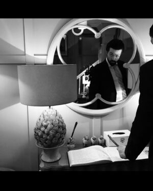 Claire Cooper Instagram - Happiest of birthdays to my @scandalous_13 I use ‘ MY’ loosely he’s in an AQUARIUS you can’t claim you can only watch in awe … I do daily … so many pictures to share, so many moments made … but here’s to today … your day … the present day … your birthday… love you endlessly, proud of you constantly - you’re a true artist & I couldn’t ask for a better father to our wee clan …❤️🎉🫶🏻

BUT all that said … you’re incredibly annoying & have no nose 🫢