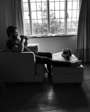 Claire Cooper Instagram - Happiest of birthdays to my @scandalous_13 I use ‘ MY’ loosely he’s in an AQUARIUS you can’t claim you can only watch in awe … I do daily … so many pictures to share, so many moments made … but here’s to today … your day … the present day … your birthday… love you endlessly, proud of you constantly - you’re a true artist & I couldn’t ask for a better father to our wee clan …❤️🎉🫶🏻

BUT all that said … you’re incredibly annoying & have no nose 🫢