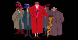 Claire Keane Instagram - Sooooo much fun exploring colors and designs for background characters for #pussinbootsthelastwish. For more fun background characters (and so much more) check out  @jesusalonsoiglesias ‘s grid

.
.
#backgroundcharacter #costumedesign #animationcostume #costumedesigns #costume #animation #visualdevelopment #visualdevelopmentartist #visdevart #visualdevelopmentart #conceptart #conceptartist #conceptdesign #dressdesign #illustrationartists  #illustration #characterdesigner #characterdesign #illustrators #animationart #drawing #sketch #colorsketch #colordrawings #digitalpainting #painting #photoshoppainting #filmdesign #filmart
