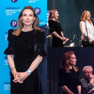 Claire Forlani Instagram - @Parkinson’s.uk  #thecomedyshakeup l helped host a night for Parkinson’s it felt sogood to be able to help raise money again. These causes need funding to help with research & to continue to make progress finding cures . My husbands father had Parkinson’s so it’s a cause close to our hearts. Lots of money was raised for which we are truly thankful 🙏🏼. Thank you to everyone who came supported and donated ❤️. Thankyou Taya & Daisy at  @dhpr_london for the @thevampireswife  dress 🖤 as you always need a dress 🖤