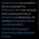Claire Forlani Instagram - TheInternationalUnionAgainstTuberculosisandLungHealth