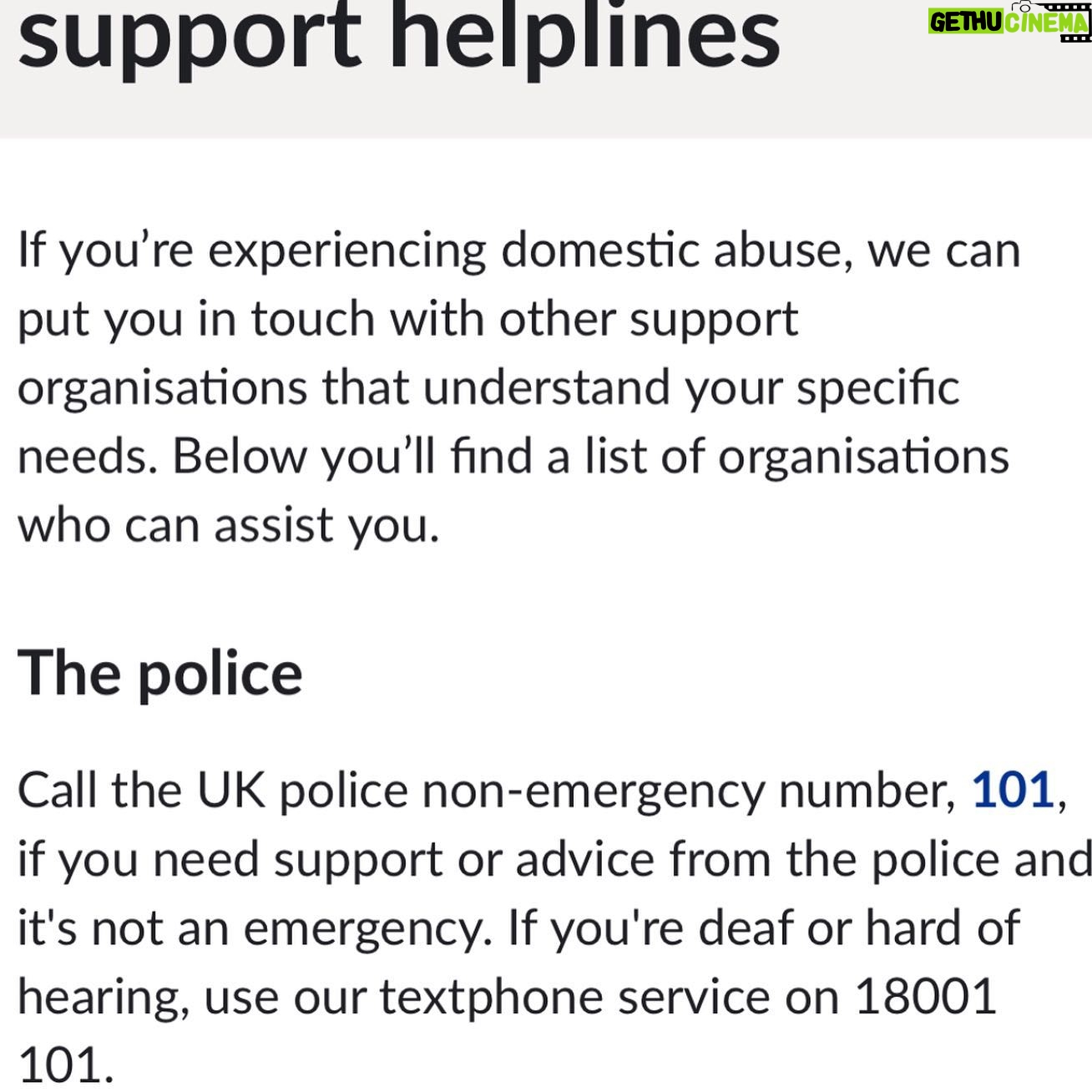 Claire Forlani Instagram - Any kind of domestic abuse please reach out and get help. Here are numbers you can call.