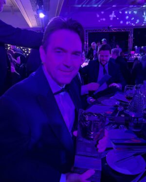 Claire Forlani Instagram - Dougray Scott just won a @baftascotland  for BEST ACTOR!  For his performance in Crime.  Always wonderful when a Brilliant performance  gets recognized . 💫🌟💫🌟✨💫 congratulations my love 💫🖤💫