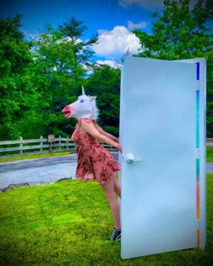 Clare Grant Instagram - Hello! I have arrived from the Rainbow Realm and I am ready to party! #unicorn