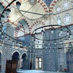 Clare Waight Keller Instagram - Post Tokyo - a quiet trip away to beautiful Istanbul 🩵 some of the things I loved from a couple of weeks ago 1. Best way to see the city - A quick snapshot from the tram that runs over the Bosphorus 2. Hidden in a tiny alleyway stunning blue tiled Mosque 3. Unexpected lushness of tiles and rich carpet 4. Rooftops 5. Marbled courtyards 6. Incredible ancient underground waterways at the Basilica 7/8/9. Harem dream 10. The cat’s eye