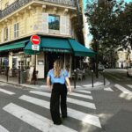 Clare Waight Keller Instagram - Work Trip Part 2 - 72 hours in Paris #parisienne #tiles #shadows @uniqlo : C #blueshirt #talking #looks #goodhairday @uniqlo #streetstyle @uniqlo :C