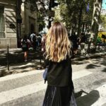 Clare Waight Keller Instagram - Work Trip Part 2 - 72 hours in Paris #parisienne #tiles #shadows @uniqlo : C #blueshirt #talking #looks #goodhairday @uniqlo #streetstyle @uniqlo :C