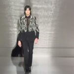 Clare Waight Keller Instagram - Bleached Canvas - Silvered silhouettes, graphic architectural lines, sharp tailoring technicolour fringe, articulated lace, a painters palette………Givenchy Haute Couture 🖤🖤🖤
