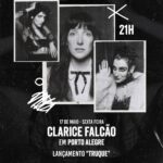 Clarice Falcão Instagram - Clarice Falcão volta a Porto Alegre para lançar seu mais recente álbum “Truque” dia 17 de maio, às 21 horas, no Bar Opinião. Cantora, compositora, atriz e roteirista, Clarice Falcão se destaca como um dos mais reconhecíveis e inventivos nomes da cultura brasileira há mais de uma década. Seu novo álbum visual chega com 12 clipes que dialogam com o talento de Clarice para desenvolver múltiplas personalidades e personagens. Este é um mergulho coeso e maduro que mostra uma cantora versátil que passa por uma MPB de rádio de fim de noite até faixas eletrônicas inspiradas na PC Music. Este é primeiro álbum visual de sua carreira, consolidando suas múltiplas facetas artísticas. Registro mais pop desde o começo da discografia de Clarice Falcão, o trabalho é um resumo sonoro de tudo que a artista fez e isso se reflete no palco, com a apresentação passando por todas as fases da carreira da artista acompanhada por Lucas de Paiva (synths e programação), Gabriel Guerra (baixo, synths e programação) e Manuella Terra (Bateria). “O show é basicamente uma grande surpresa. Ele passa por todas as fases da minha carreira e traz faixas que não costumo tocar há anos. Acho que será uma experiência muito legal para fãs que curtem desde o ‘Monomania’ e para quem conheceu agora com o “Truque”, conta Clarice. Venha curtir as múltiplas Clarices no Opinião! SERVIÇO: CLARICE FALCÃO EM PORTO ALEGRE - LANÇAMENTO “TRUQUE” Onde: Bar Opinião - José do Patrocínio, 834 Quando: Sexta-feira, 17 de maio, às 21 horas Abertura da casa: 19h30 Realização: @todt_producoes | @lado_c | @opiniao | @rinoprod Classificação: 16 anos Fotos por Pedro Pinho Artes por Cosmar INGRESSOS: Venda online: Sympla, link na bio. Bilheteria oficial (sem taxa de conveniência – somente em dinheiro): Loja Planeta Surf Bourbon Wallig (Av. Assis Brasil, 2611 – Loja 249 – Jardim Lindóia – Porto Alegre) Horário funcionamento: das 10h às 22h #claricefalcao #truque #baropiniao #portoalegre