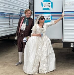 Claudia O'Doherty Instagram - Marrying Rhys Darby on ‘Our Flag Means Death’ this week.