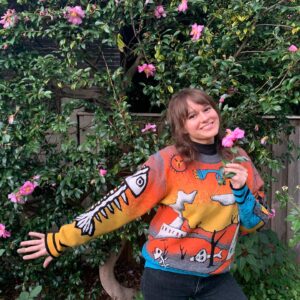 Claudia O'Doherty Instagram - 🚨MODEL ALERT🚨 Legendary knitwear designer @wah_wah_australia has collaborated with my father @regmombassaofficial to make these legendary jumpers/sweaters. 100% of profits go to @theclimatecouncil and @firesticks.alliance.network. Pre orders are available now, link in bio. Click through to see the jumper on a male model, and the inspiration for my modelling.