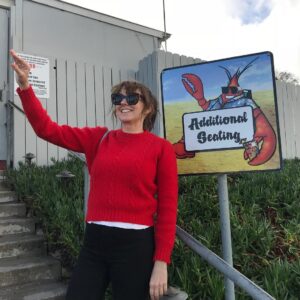Claudia O'Doherty Instagram - Have recently been modelling for restaurant signage. Proud of this one!