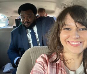 Claudia O'Doherty Instagram - It’s a mega mix of things from episode one and two of ‘Killing It’! 1. Camera tests with “Craig Foster” (Craig Robinson). 2. Episode two was written by @frangillespie. What a brainiac. 3. My hair was cut for the show and I said I thought it was uneven but I was told I was wrong. 4. Relaxing on the freeway. 5. I thought someone had dropped a wig on the road but it was a nutria. 6. Appreciating every moment on set. 7. Lily Sullivan makes her first appearance in episode two, she’s so funny. Thank you to everyone who’s watched so far and if you haven’t yet it’s all on @peacocktv and @stanaustralia 😘😘😘