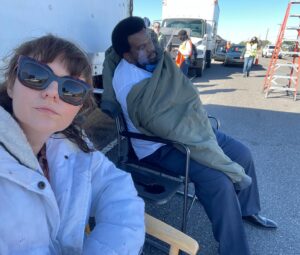 Claudia O'Doherty Instagram - It’s a mega mix of things from episode one and two of ‘Killing It’! 1. Camera tests with “Craig Foster” (Craig Robinson). 2. Episode two was written by @frangillespie. What a brainiac. 3. My hair was cut for the show and I said I thought it was uneven but I was told I was wrong. 4. Relaxing on the freeway. 5. I thought someone had dropped a wig on the road but it was a nutria. 6. Appreciating every moment on set. 7. Lily Sullivan makes her first appearance in episode two, she’s so funny. Thank you to everyone who’s watched so far and if you haven’t yet it’s all on @peacocktv and @stanaustralia 😘😘😘