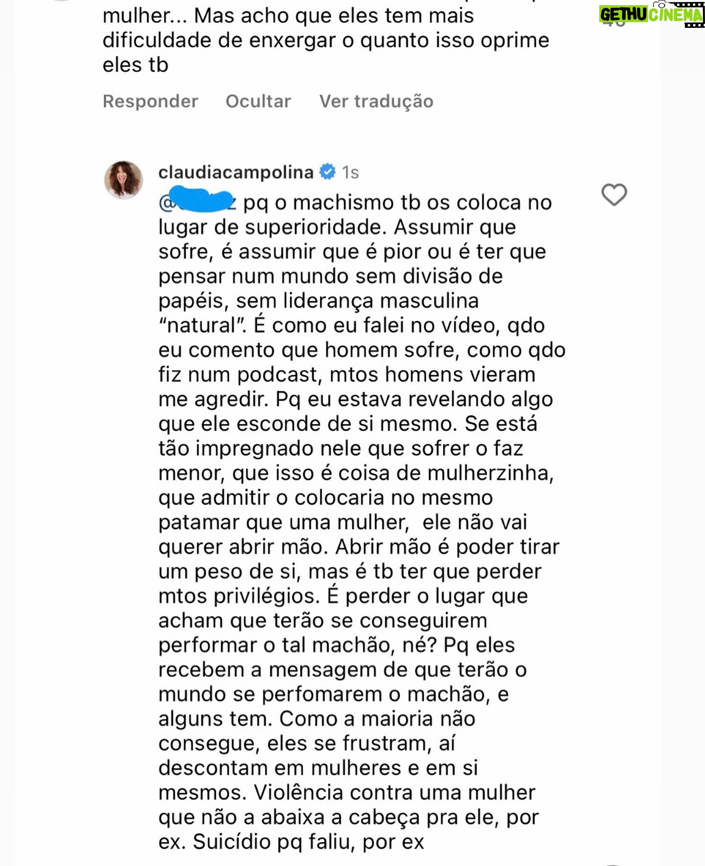 Claudia Campolina Instagram - Comecei a falar disso ontem num post e gostaria de indicar o documentário The make you live in (tem legendado no YouTube)