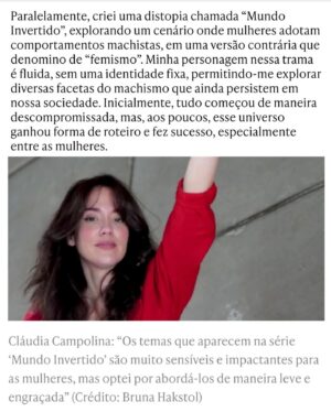 Claudia Campolina Instagram - Entrevista que deu para o Meio & Mensagem ❤️