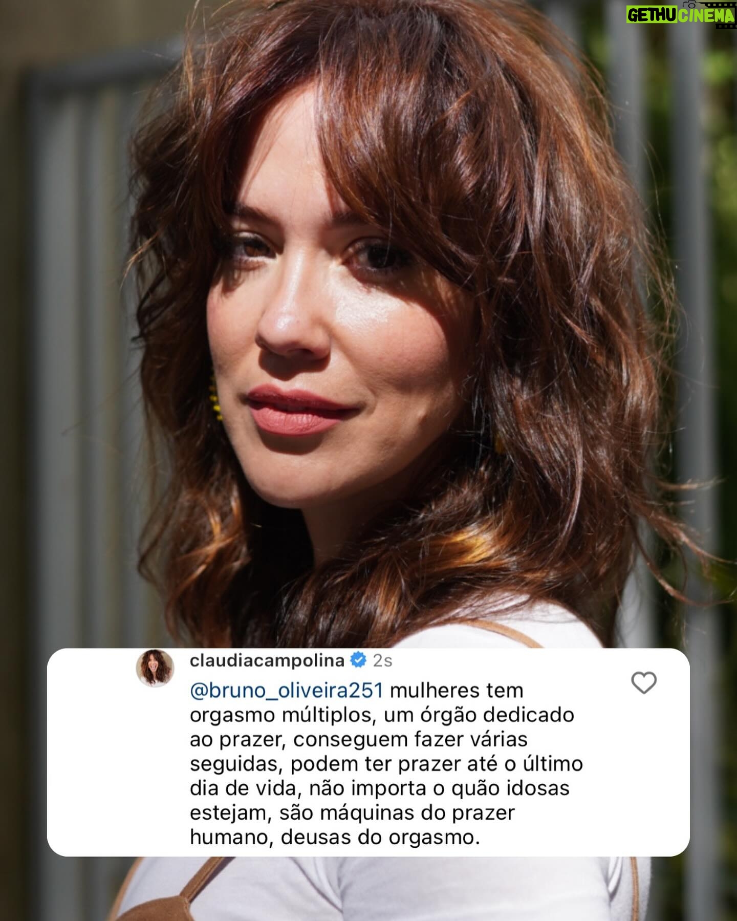 Claudia Campolina Instagram - Usando as lógicas do Mundo Invertido pra deixar o machistinha igual barata tonta ❤️