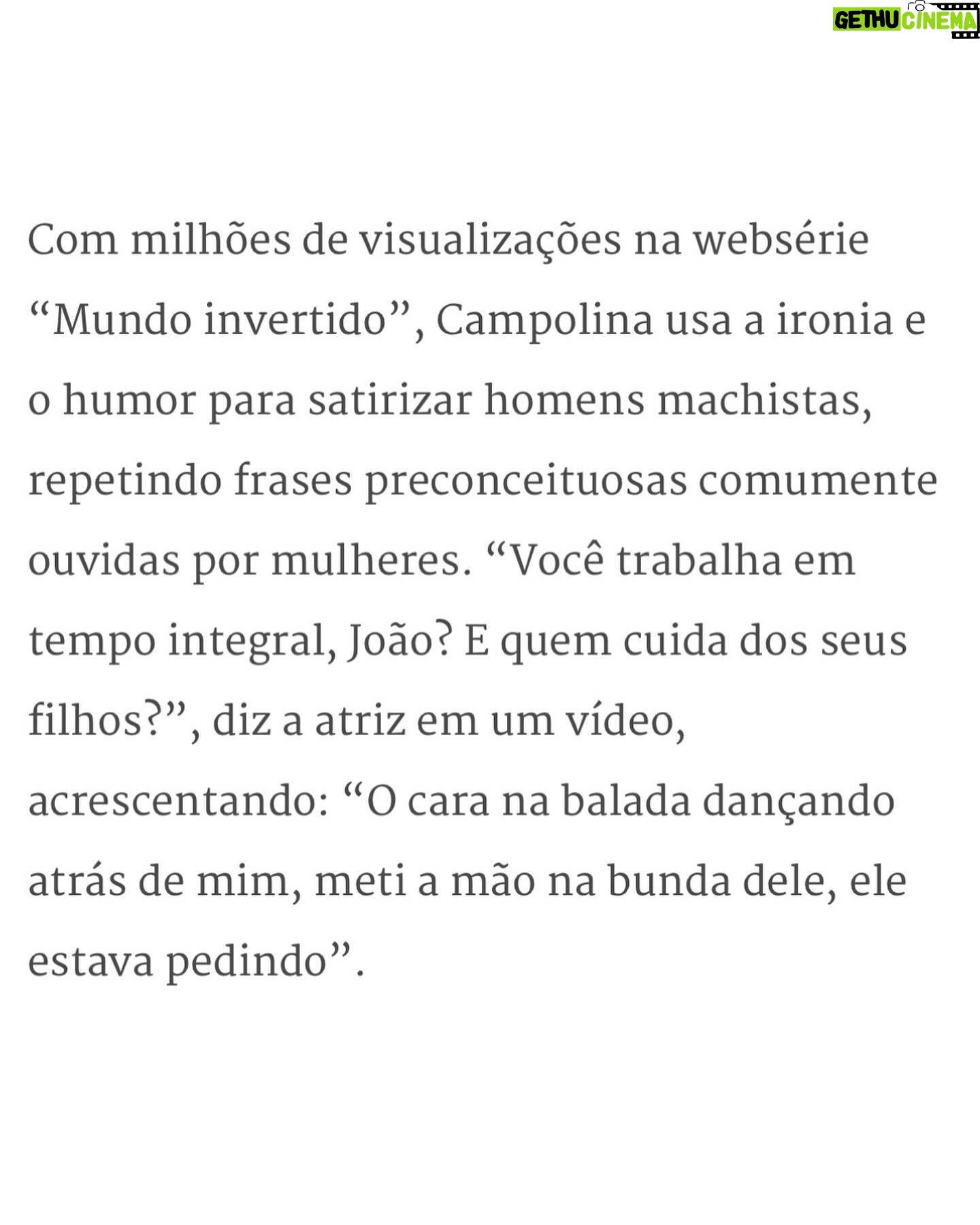 Claudia Campolina Instagram - Vamos investir nesse longa? Obrigada pela matéria @guilhermeamado
