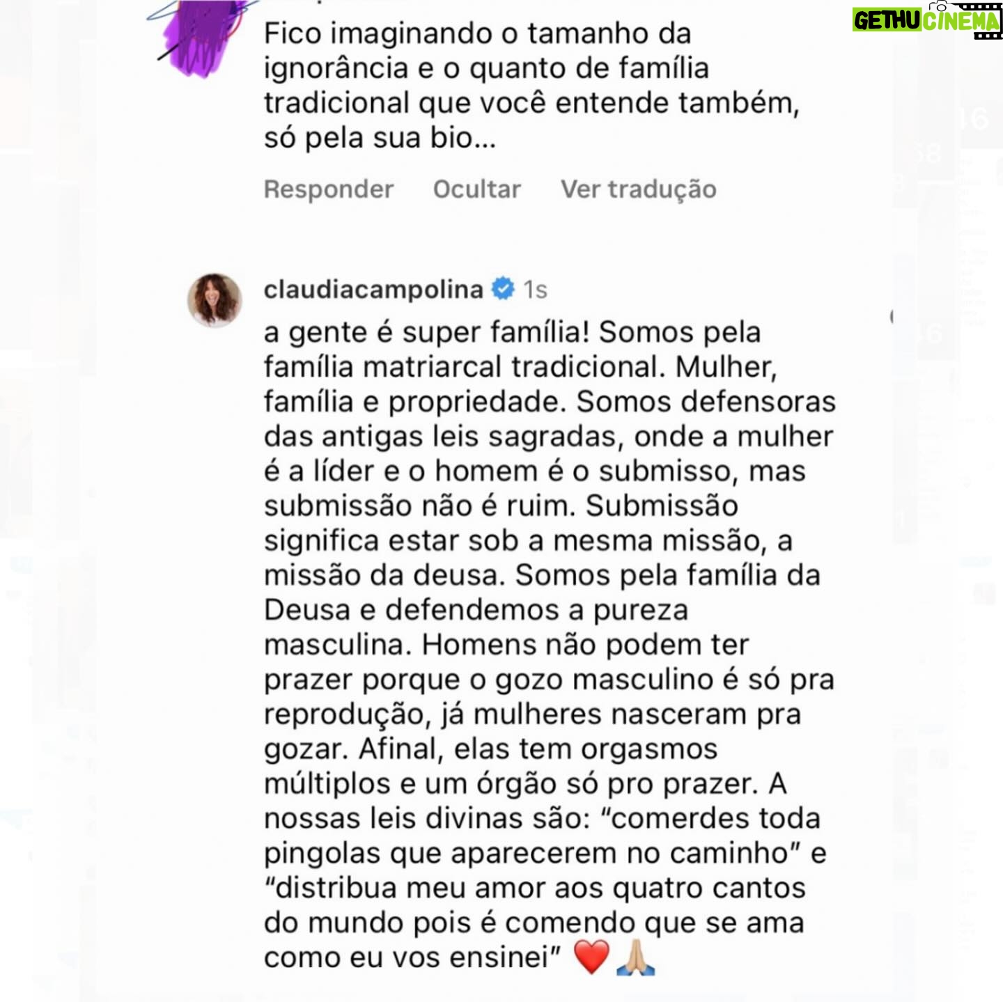 Claudia Campolina Instagram - Nós somos FEMISTAS