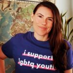 Clea DuVall Instagram - To LGBTQ youth, I know how lonely and scary each day can be, but know this: You are not alone. We see you and we stand with you. Purple heart #SpiritDay @glaad