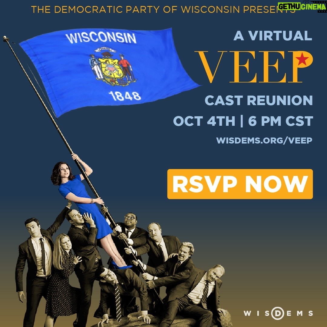 Clea DuVall Instagram - I’m excited to announce that we’re doing a #VeepReunion on Oct 4 with @OfficialJLD, @DavidHMandel, the cast and SPECIAL guests! Chip in any amount to sign up! https://wisdems.org/veep