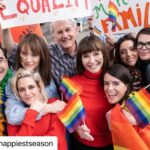 Clea DuVall Instagram - Happiest birthday to @plazadeaubrey and Happy #Pride from #HappiestSeason. 🏳️‍🌈 In theaters this Thanksgiving. Photo by: Lacey Terrell Repost from @happiestseason