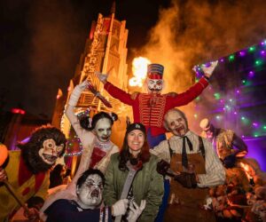 Clea DuVall Instagram - Celebrated my birthday early with my closest friends. Thank you, @horrornights for having me!! You made me feel like a kid again (terrified of what lurked around every corner). 👻☠️💀👹🤡🧛🏻‍♀️🧟‍♀️🩸🎃