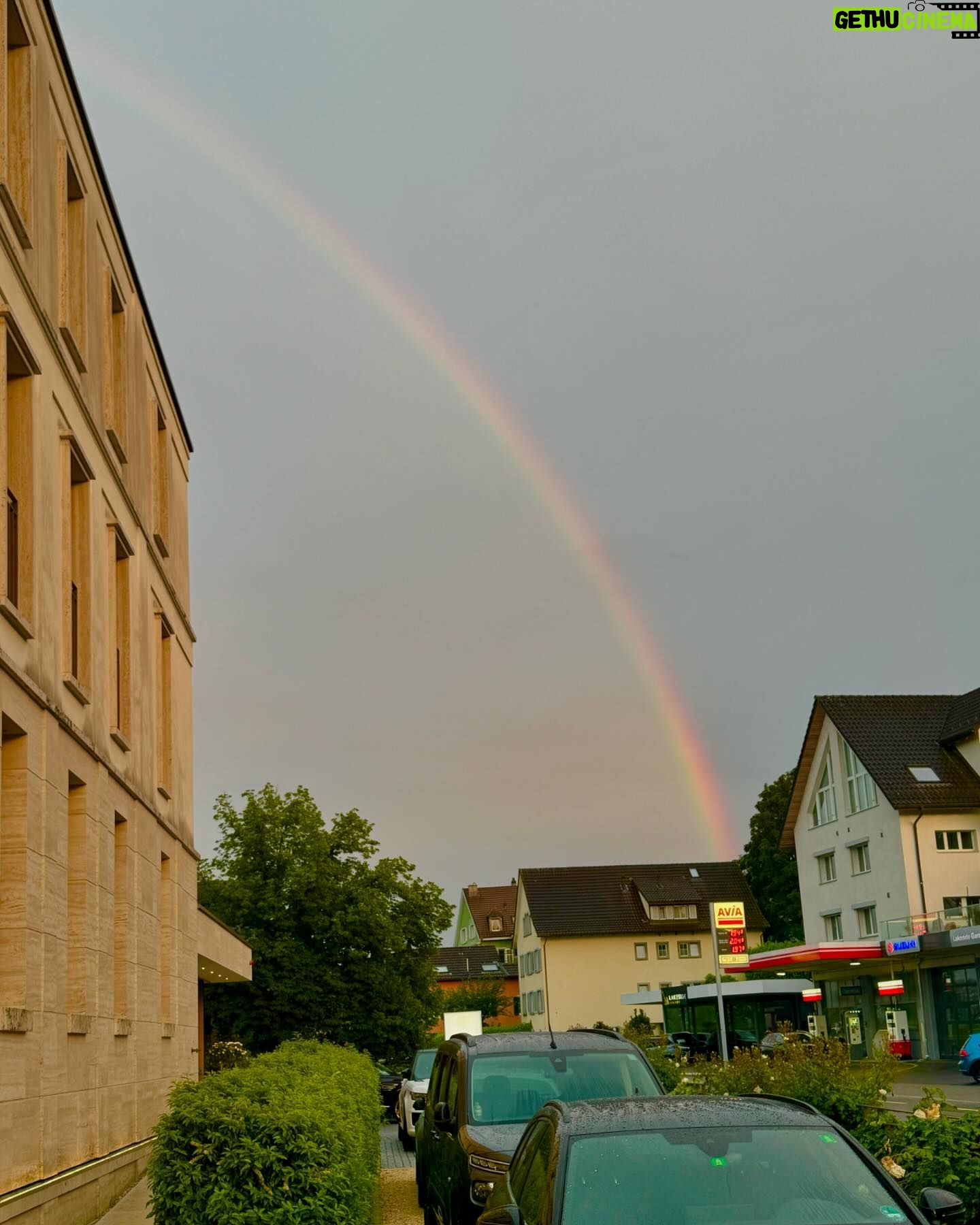 Clea Shearer Instagram - The most magical time in Switzerland, complete with a rainbow at the end of the day 🇨🇭Onward to France 🇫🇷