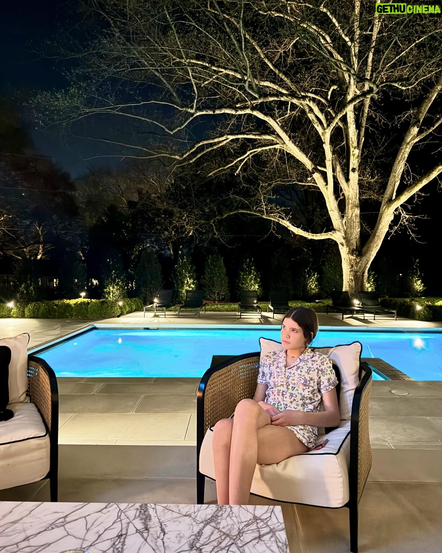 Clea Shearer Instagram - First night being able to sit outside, and of course we’re watching The Eras Tour 🌙