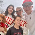 Clea Shearer Instagram – Even Indie is pulling for the Chiefs 🏈 I’ve gone from never ever caring about football to knowing where Travis Kelce’s brother’s wife grew up. V invested!