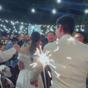 Cloud Wan Instagram - 新婚快樂！！#latergram 
Thanks for inviting me to this crazily fun party ✨
@louisa_mak @keithshing_ 

Your love is a perfect example of what happens when two people become one 🤍
Cheers to love, laughters and happily ever after 💖

Wardrobe: @lanecrawford