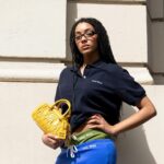 Coco Rebecca Edogamhe Instagram – @miumiu got me feeling like 🤓🫶🏽💼⭐️
📸: @valeciampi
#miumiu #miuwander #adv