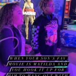 Cocoa Brown Instagram - Funny how life is... how would I have known my son would LOVE the movie @matildamovie and Mommy would have the plug since @officialkiamidavael is my girl sooo Mommy said Hey sis! Come hang with us and BOOM, he gets to hang out at @daveandbusters with "Lavender"😂😂😂 He couldn't stop smiling! Thanks sis for making my kids night! ❤️❤️❤️❤️#anythingforyou #mysonshine #myson #myheartbeat #goodtimes #matilda #lavender #thingsamomcando #allforhim #mommy #knowspeople #😂😂😂