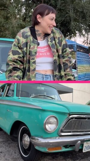 Cody Renee Cameron Instagram - ⚡️STOKED for @moonhoney.vintage ‘s 1963 AMC Rambler American’s maiden voyage at @paradiseroadshow ! Check out full interview & car tour on the @IronPonyShow 🔗 Link in bio. www.youtube.com/@ironponyshow 

@ironponyshow 
Hosted by @heyitscodee 
Filmed by @jigger.la 
Edited by @rach.mclach 
Crewed by @the_marvelous_kate 
Special Guest @moonhoney.vintage 

#ironponyshow #paradiseroadshow #classiccar #1963amcrambleramerican #acehotelpalmsprings