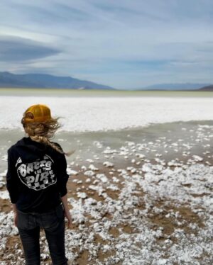 Cody Renee Cameron Instagram - Riding motorcycles thru Death Valley, the hottest place on earth with a record temperature of 135 degrees, during a winter storm warning was crazy! 

It’s also where the lowest point in the United States and the high point are less than 100 miles from each other!

Check out our latest episode of the Iron Pony Show: A Motorcycle Adventure thru Death Valley for more! 

Youtube 🔗 in bio 

Photocred @jigger.la 

#deathvalley #motorcycleadventure #badwaterbasin #mesquitesanddunes #dantesview #sportster883
