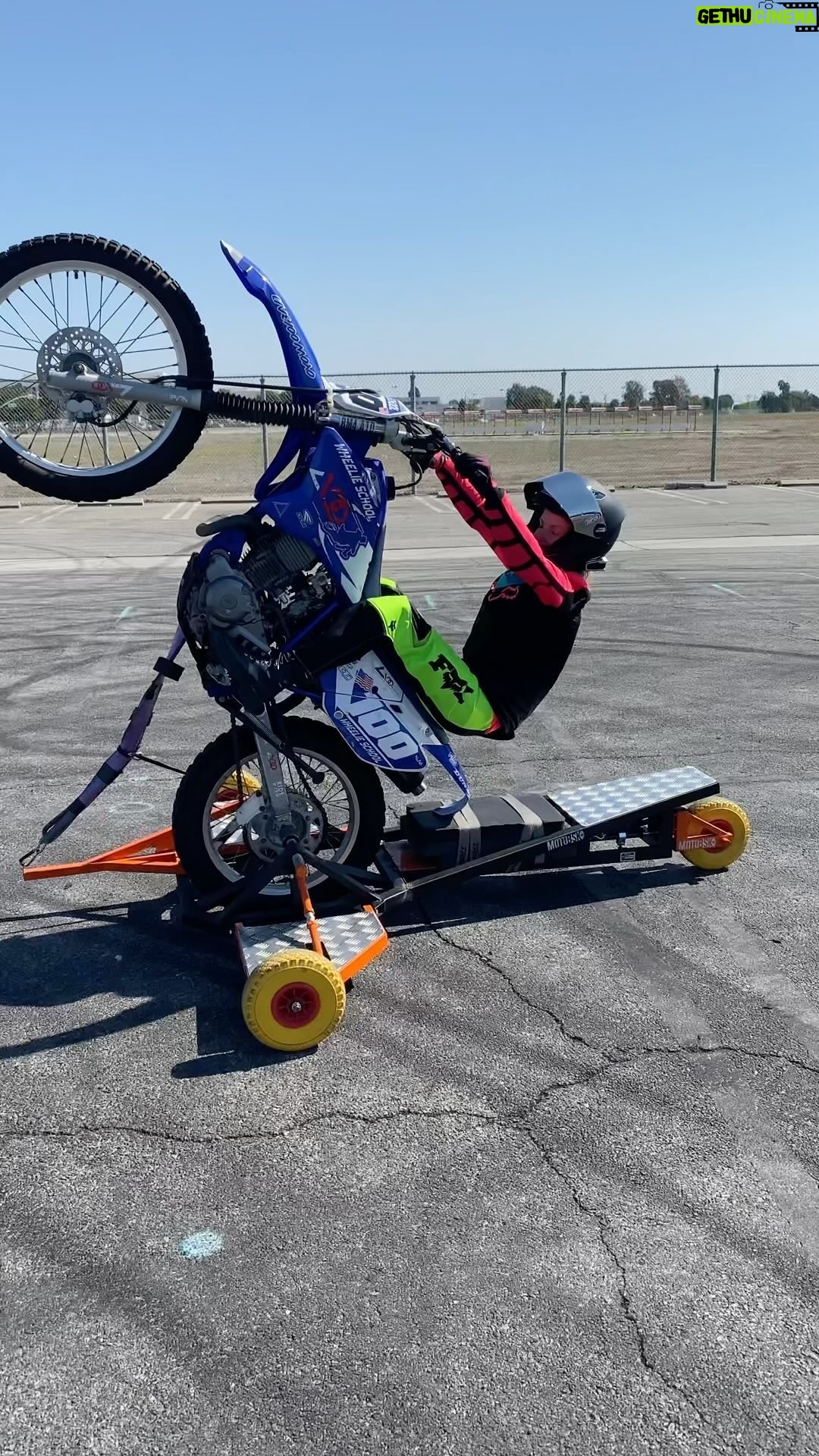 Cody Renee Cameron Instagram - Wheeeeee! I love being upside down, inside out, adrenaline rushed, disciplined, and always down to learn more! ⚡️ Obsessed with @live100moto whether it’s Supermoto, Wheelie training, or private 1on1s, Djamil will coach you into leveling up! DM them for deets! 😎